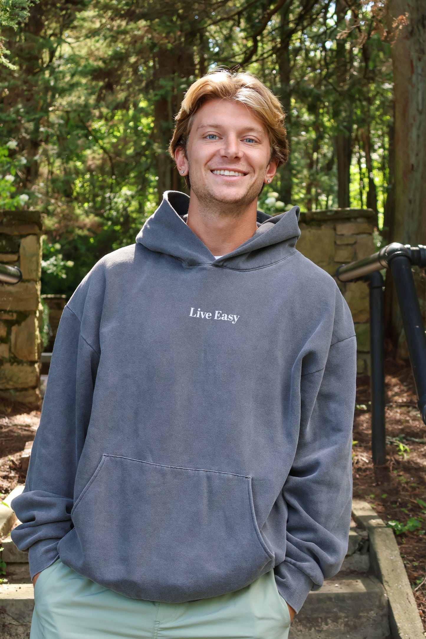 Live Easy Charcoal Hoodie