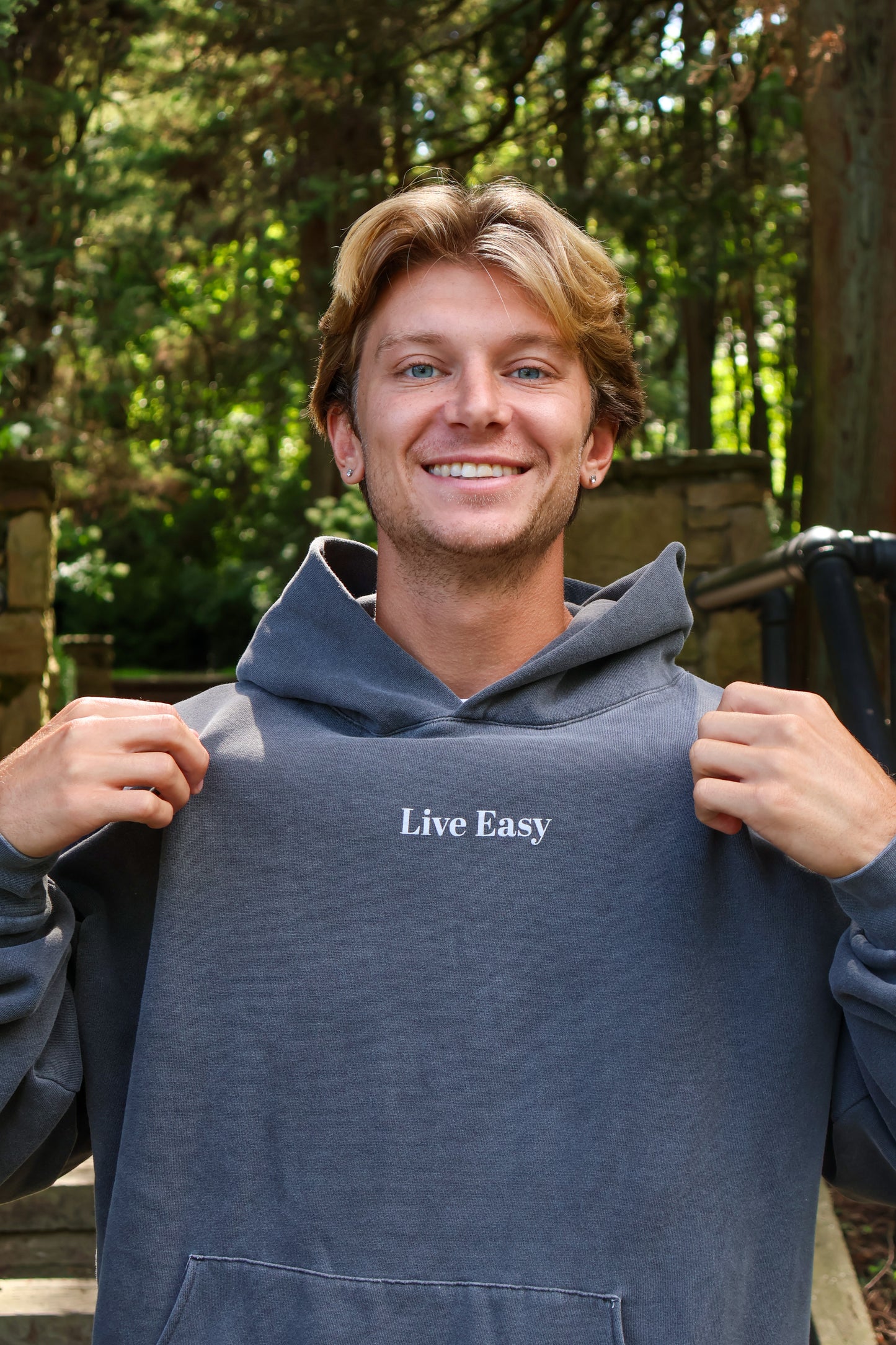 Live Easy Charcoal Hoodie