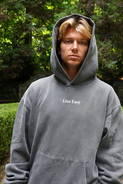 Live Easy Charcoal Hoodie